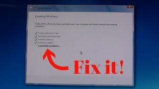 How to fix Windows 7 stuck at Completing installation