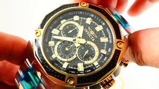 Invicta Corduba Carbon Fiber Gold Plates Mens Watch Model 22806