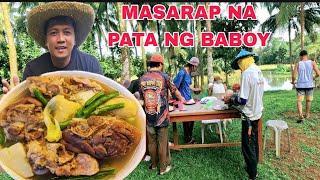 Nilagang Pata ng Baboy Para sa mga Mag aani ng Palay Simot sarap...Nagsimula ng mag Ani ng palay