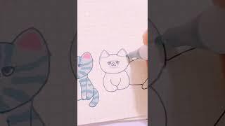 How to draw a cat#shorts #paperdiy