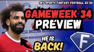 Gameweek 34 PREVIEW Sky Sports Fantasy Football 2324