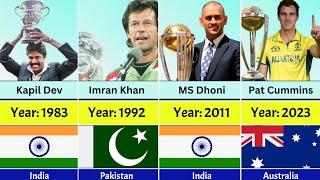 ICC Cricket World Cup Winning Captains 1975-2023 ODI  2023 Cricket World Cup