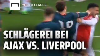 Schlägerei Ajax- und Liverpool-Youngsters prügeln sich  Youth League Show  DAZN