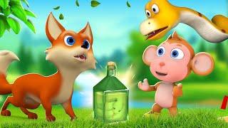 बंदर और भेड़िये की दुश्मनी Monkey and Wolf Enmity Story  Hindi Kahaniya JOJO TV Kids Stories Hindi