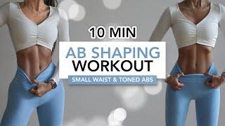 10 MIN AB SHAPING WORKOUT  Pilates Style Small Waist & Toned Abs  Eylem Abaci