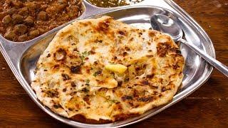 Amritsari Kulcha Recipe  Perfect Crispy Layered Aloo Naan in Tawa - CookingShooking