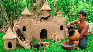 Rescue Abandoned Puppies and Build castle Dog House from Mud