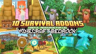 10 Minecraft BedrockPE 1.21 Fantastic and Useful addons for better survival experience gameplay 