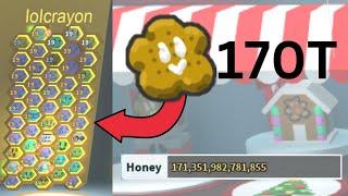 FULL LVL 19 HIVE IN BEE SWARM SIMULATOR 170T HONEY