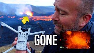 Goodbye DJI Mini 3 Pro Drones Final Flight Down into Volcanos Crater & Lava Inside