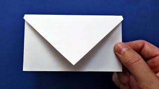 Как сделать простой КОНВЕРТ ИЗ БУМАГИ DIY  Оригами конверт