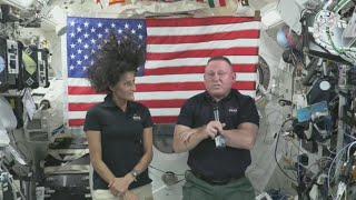 Stuck astronauts speak out from ISS