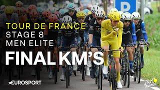 ELECTRIC FINISH ️  Tour de France Stage 8 Final Kilometres  Eurosport Cycling