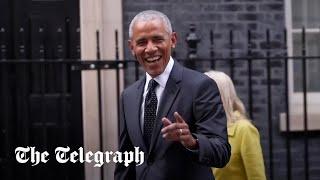 Former US president Barack Obama makes a surprise visit to Downing Street