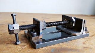 Make A Metal Mini Drill Vise  DIY HomeMade Tool