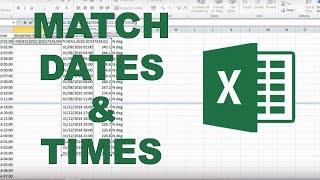 How to match up data with different dates and times in excel