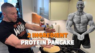 2 Ingredient HIGH-PROTEIN Pancake - NEARLY ZERO CARBS AND FAT