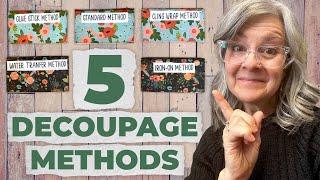 Master Decoupage in Minutes  5 Easy Methods for Beginners  No Wrinkles