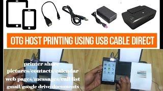 how to printing from android phone using OTG cable