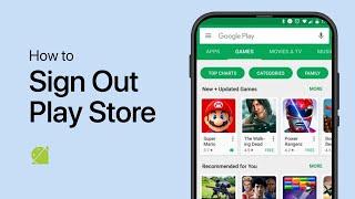 How To Sign Out of Play Store on Android Device - Tutorial