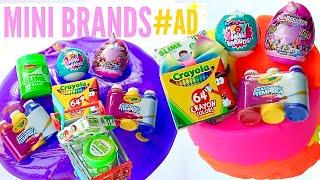 Unboxing Mini Brands + Adding SLIME Mixing Zuru Mini Brands Into SLIME