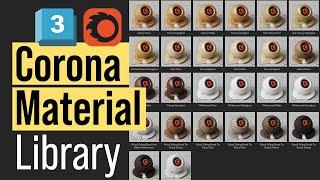 How to use the Corona Render Built-in Material Library in 3dsmax 2024