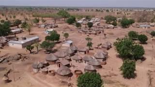 Drone Footage Small African Village Kukuo Near Tamale - Ghana