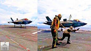 Sailors & Marines Prep F-35B for Takeoff in Philippine Sea