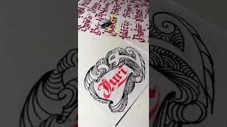 Arabic caligraphy lettering  nama juri  #shorts #calligraphy #blackletter