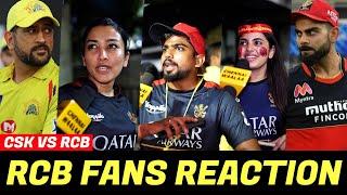 Win or Loss - RCB Forever  Cute Girls Reaction CSK VS RCB Match at Chepauk  Dhoni  Kohli  CW