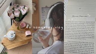 a cozy homebody vlog  spring cleaning & getting out of a slump