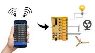 Bluetooth 8-Channel relay control  Fan and Light  board  with Android App