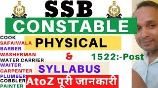 SSB Constable 2020 Selection Process  SSB Tradesman 2020 Syllabus  SSB Constable 2020 Syllabus