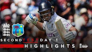 Pope Hits 121  Highlights - England v West Indies Day 1  Rothesay Test 2024