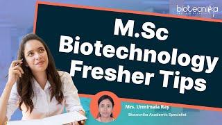 MSc Biotechnology Fresher Career Tips  All Questions Answered