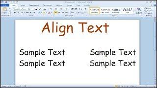 How to align text on left and right side in Microsoft Word