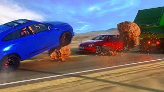 Dangerous Objects Car Crashes  BeamNG.Drive #1