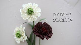 DIY Paper Scabiosa flower Paper Crafts with Silhouette