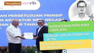 JUMLAH FORMASI CASN 2024 KEMENTERIAN PUPR