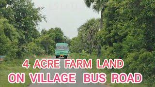 ON VILLAGE BUS ROAD 4 ACRE FARM LAND FOR SALE AT PUTHUR VILLAGE CHENGALPATTU DIST. AVAILABLE.