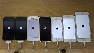 iPhone 6 Plus vs. 6 vs. 5S vs. 5C vs. 5 vs. 4S vs. 4 - Which Is Faster? 4K