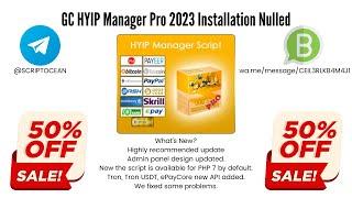 GC HYIP MANAGER PRO 2023 INSTALLATION