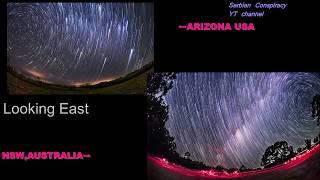 Star Trails- Southern VS Northern HemisphereComparison4 CARDINAL DIRECTIONS-Like in Mirror