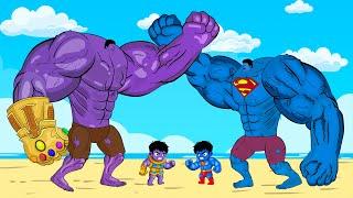 Evolution Of SUPERMAN HULK vs Evolution of THANOS HULK  Who Is The King Of Monsters?