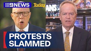 Dutton Shorten slam plans for weekend pro-Palestine protests  9 News Australia