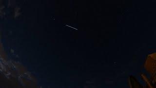 Starlink Satellites and ISS in the Night Sky over Germany