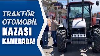 Traktör Ve Otomobil Kazası Kamerada  AGRO TV Haber