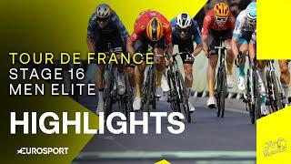 FRANTIC SPRINT IN NIMES   Tour de France Stage 16 Race Highlights  Eurosport Cycling