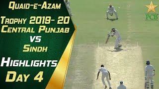 Sindh vs Central Punjab Day Four Highlights  Quaid e Azam Trophy 2019-20