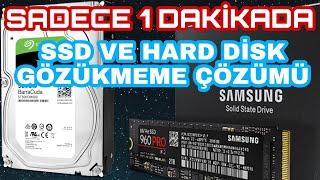 HARDDİSK & SSD & M2 SSD GÖZÜKMÜYOR İSE 1 DAKİKADA ÇÖZÜM 